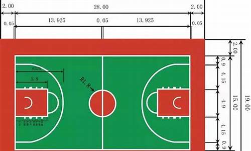 nba篮球场尺寸表格_nba标准篮球场尺寸大小